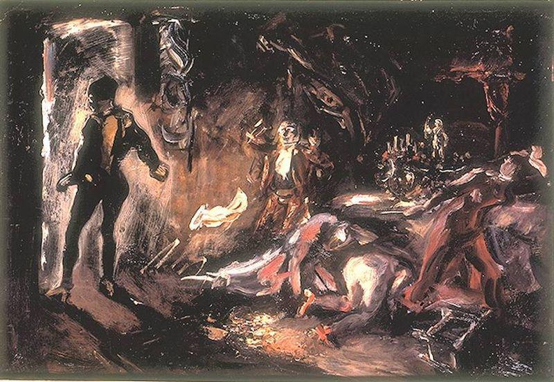 Max Slevogt Don Juans Begegnung mit dem steinernen Gast, Sweden oil painting art